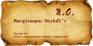 Margineanu Oszkár névjegykártya